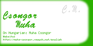 csongor muha business card